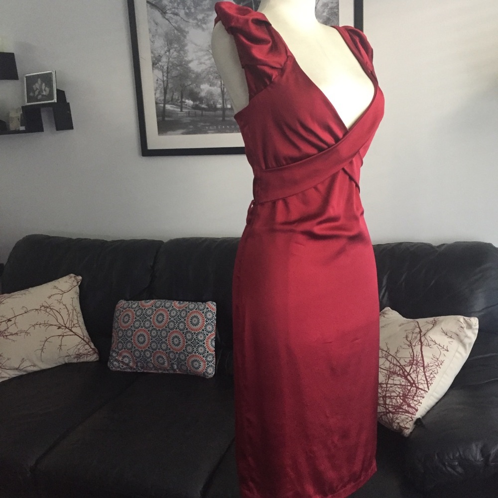 Renee Bardot Silk Cocktail Dress pre owned. S - Picture 3 of 7